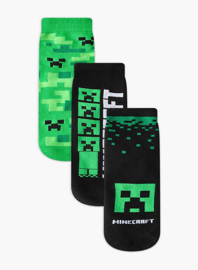 MINECRAFT Pack Of 3 - Boys Socks With Print - Image 1
