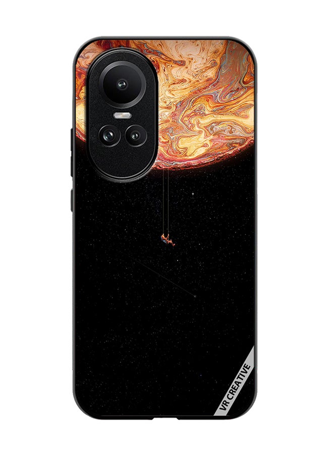 VR CREATIVE Protective Case Cover For Oppo Reno 10 Black Galaxy Design Multicolour - Image 1