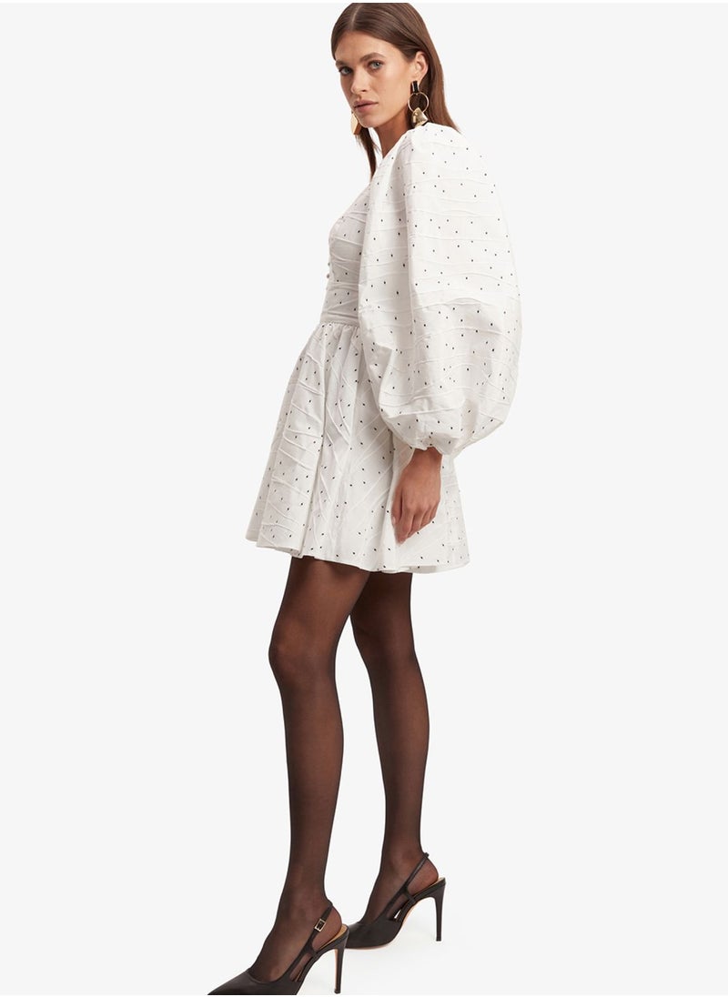 Puff Sleeve Knitted Dress