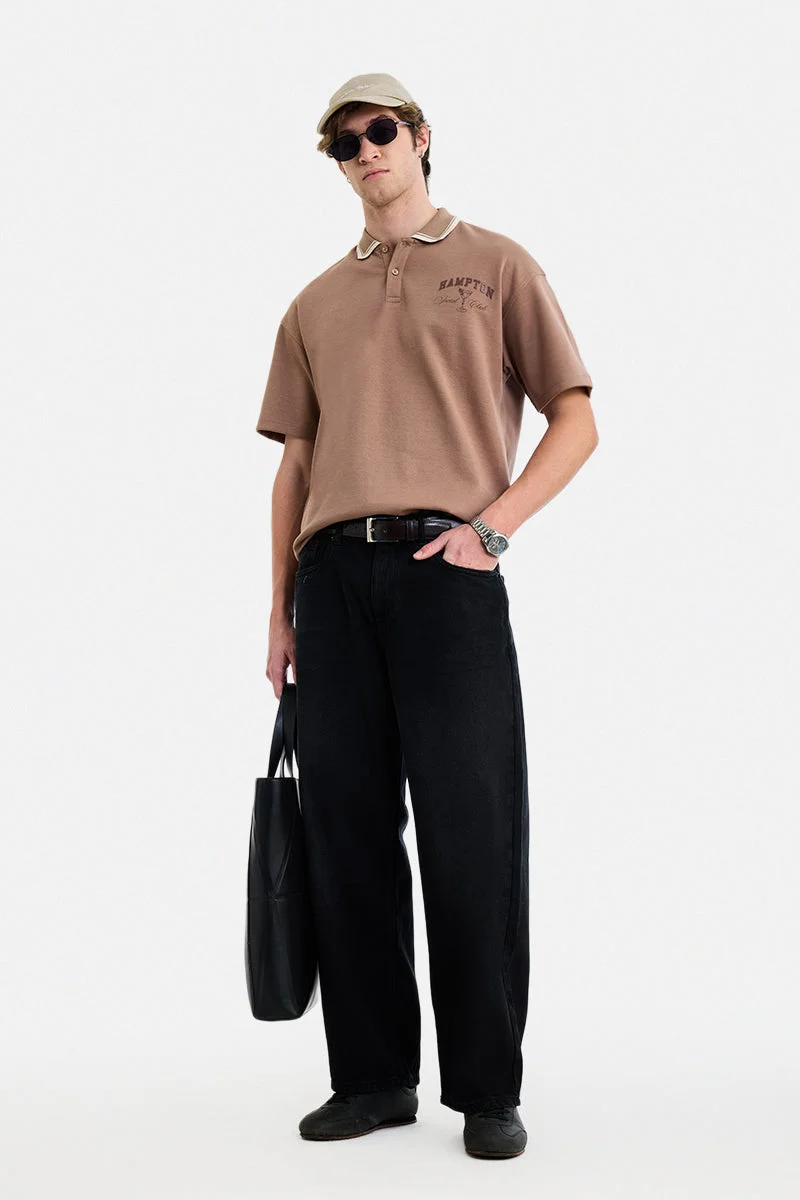 SNITCH Black Black Solid Wide Leg Casual Jeans for Men | Best Price UAE