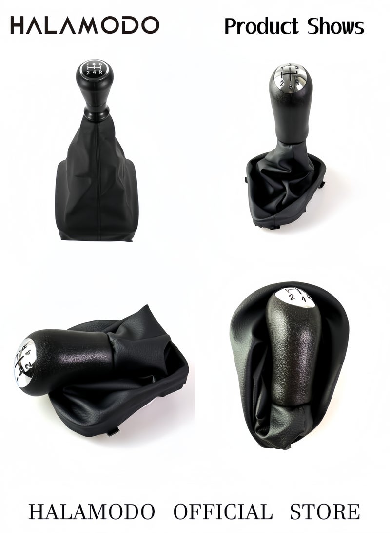 Halamodo 5 Speed Car Gear Shift Knob Dust Cover with PU leather Compatible with Audi Boot Gear Shifter Knob Gaitor Boot Kit - Image 3
