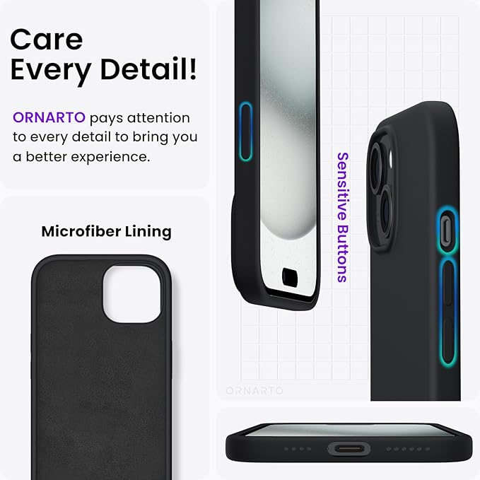 Unipha iPhone 14 Plus Silicone Case  Black - Image 4