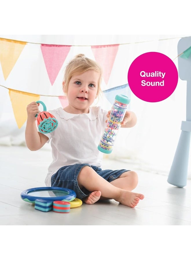 Edushape First Birthday Gift Set - Baby Musical Instruments & Toddler Music Set - Music Toys Baby Gift â€“ Includes Hand Drum, Rain Stick, Shakers, Bell - Interactive Toddler Music Toys for Toddlers 1-3 - Image 2