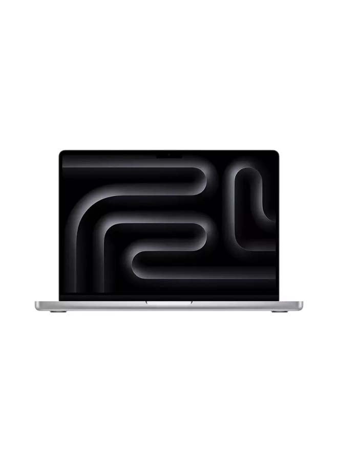 ابل  ماك بوك برو MXE13AB/A بشاشة مقاس 14.2 بوصة، ووحدة المعالجة المركزية Apple M3 8 Core ووحدة معالجة الرسومات 10 Core، ومحرك أقراص SSD سعة 1 تيرابايت، ونظام التشغيل MacOS، إنجليزي/عربي فضي - Image 1