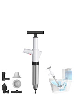 Plungers for Bathroom, Toilet Plunger, Toilet Unclogger, High Pressure Plungers for Kitchen Bathroom Clogged Pipe, White