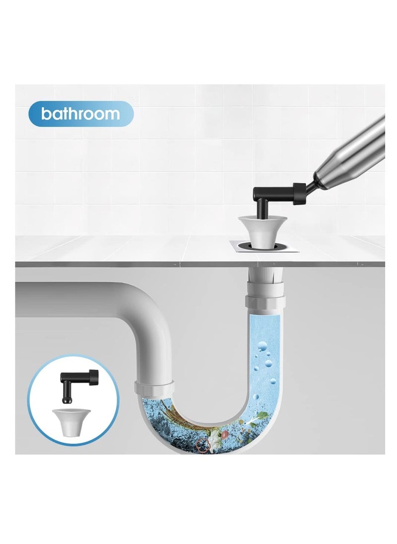 KASTWAVE - Plungers for Bathroom, Toilet Plunger, Toilet Unclogger, High Pressure Plungers for Kitchen Bathroom Clogged Pipe, White - Image 1