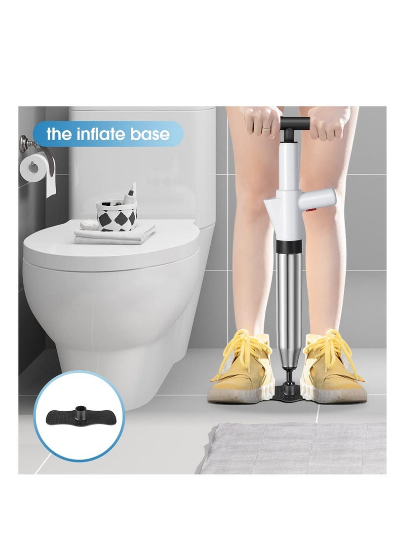 KASTWAVE - Plungers for Bathroom, Toilet Plunger, Toilet Unclogger, High Pressure Plungers for Kitchen Bathroom Clogged Pipe, White - Image 1