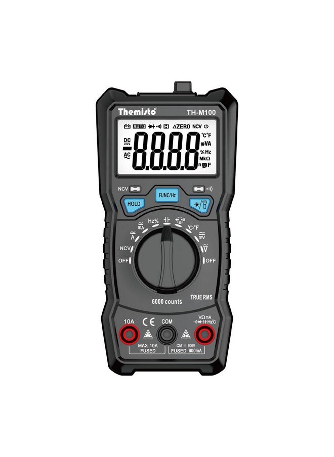 Themisto - Themisto AC/DC Current, Autorange Digital Multimeter (Black) (TH-M100) - Image 1