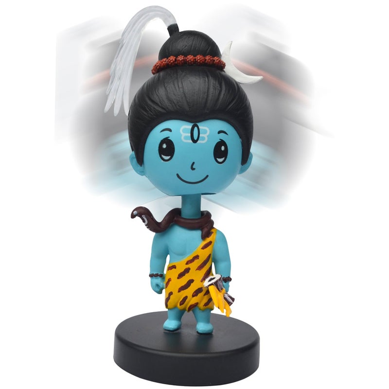 Buko Lord Shiv Shankar Adiyogi Bobblehead Idol - Car Dashboard & Home Decor, Office Damru Statue, Mahadev Murti Gift, Good Luck Superhero Figure - Image 5