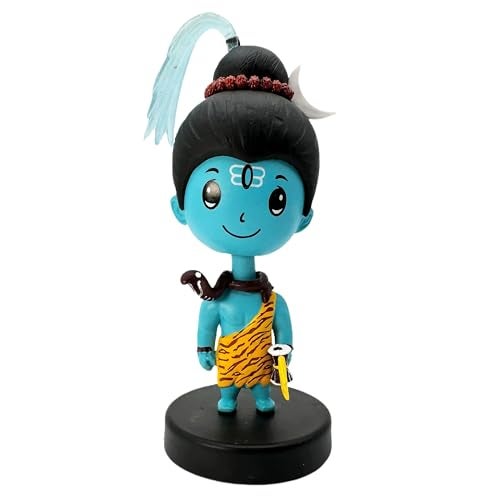 Buko Lord Shiv Shankar Adiyogi Bobblehead Idol - Car Dashboard & Home Decor, Office Damru Statue, Mahadev Murti Gift, Good Luck Superhero Figure - Image 3