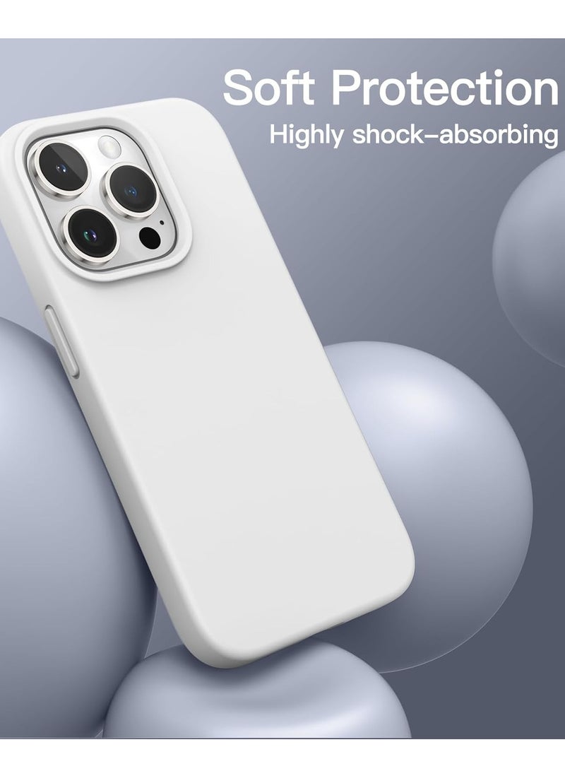 Silicone Case Compatible with iPhone 15 pro 6.1 Premium Silicone Full Body Protection white - Image 2