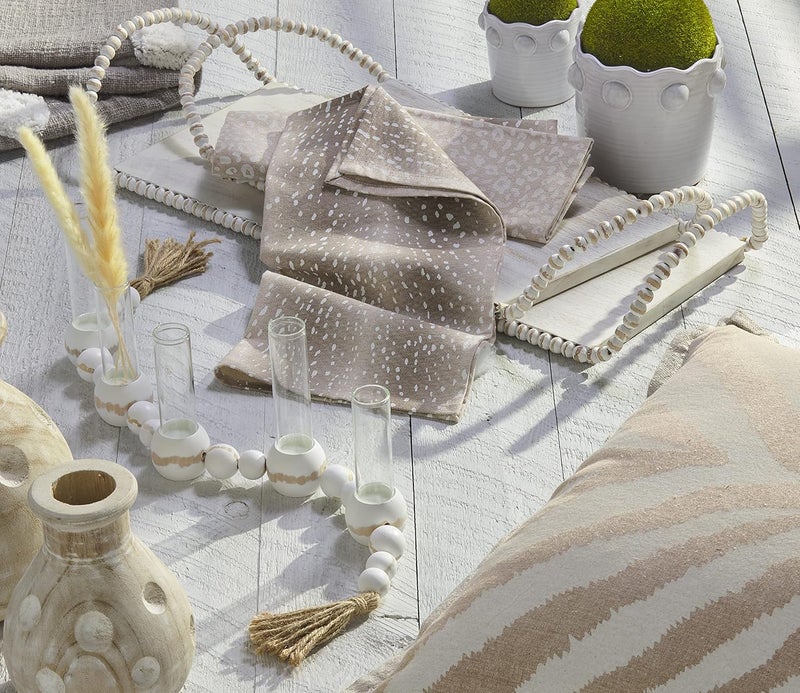 Mud Pie Animal Print Cloth Napkin Set Cheetah 18 x 18 - Image 2