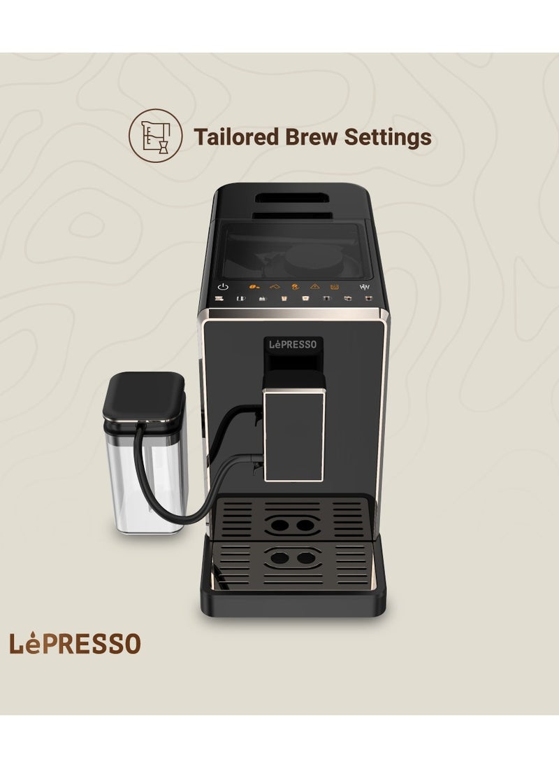 Automatic Espresso Coffee Machine with Milk Frothing System and 1.5L Water Tank Capacity & 20 Bar pressure Coffee Maker / Multiple Brewing Options / Adjustable Grinder / Hot Water Dispenser / Automatic Cleaning Cycle - Black - pzsku/Z29BAF97D68B76A1171EFZ/45/_/1726576702/81bb529d-8657-470e-af33-5819107ec918