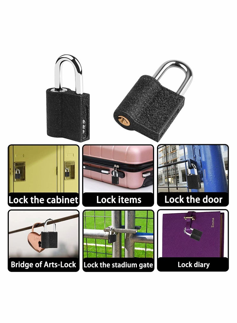 Solid Locks with Keys 6Pack 25mm Weatherproof Keyed Lock Mini Luggage Padlock Alike Suitcase for Travel Bags Cabinets School Gym Locker Toolbox - Image 2
