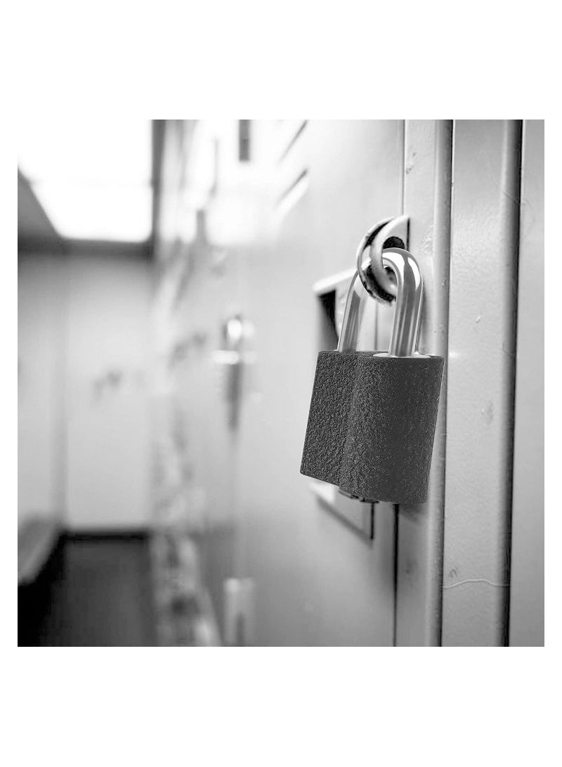 Solid Locks with Keys 6Pack 25mm Weatherproof Keyed Lock Mini Luggage Padlock Alike Suitcase for Travel Bags Cabinets School Gym Locker Toolbox - Image 3