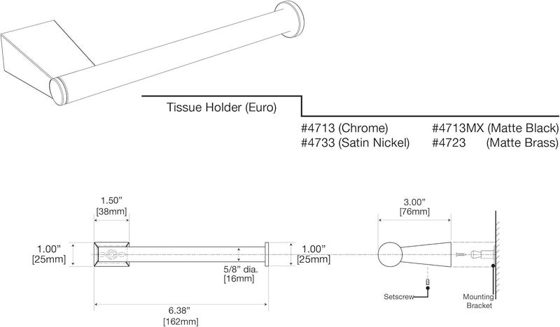 Gatco 4713 Bleu Tissue Holder Chrome - Image 3