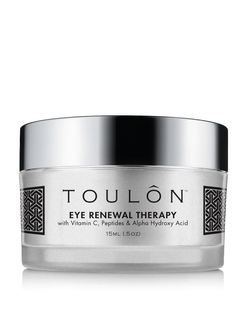 TOULON - Eye Cream for Dark Circles, Puffiness and Wrinkles. Reduces Fine Lines with Vitamin C, Peptides & Alpha Hydroxy Acid. Minimizes Crows Feet, Puffy Eyes and Bags - Image 1