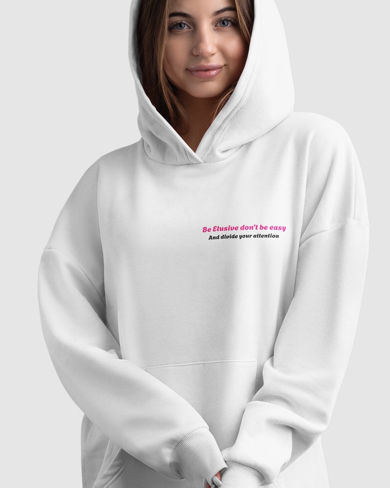 Glitter Women Winter Hoodie - White - Image 1