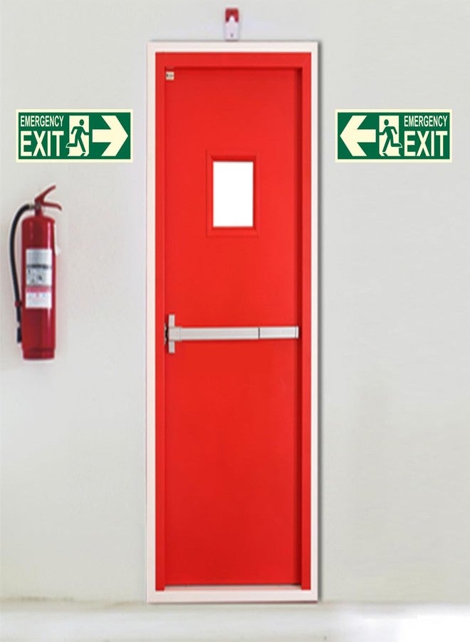 Being Safe - Emergency Exit Left and Right Arrow Night Glow Signboard On PVC Sunboard 3 mm Size-300mm X 100mm (Pack of 04) - Image 5