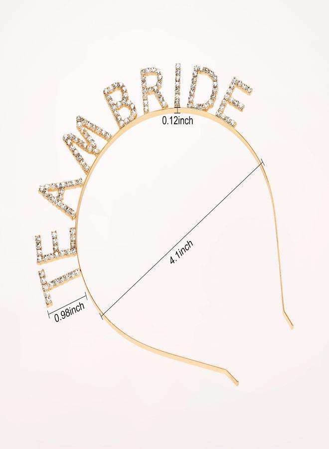 جاسيا طوق رأس وصيفة العروس من جاسيا (B2-TEAM BRIDE GOLD) - Image 5