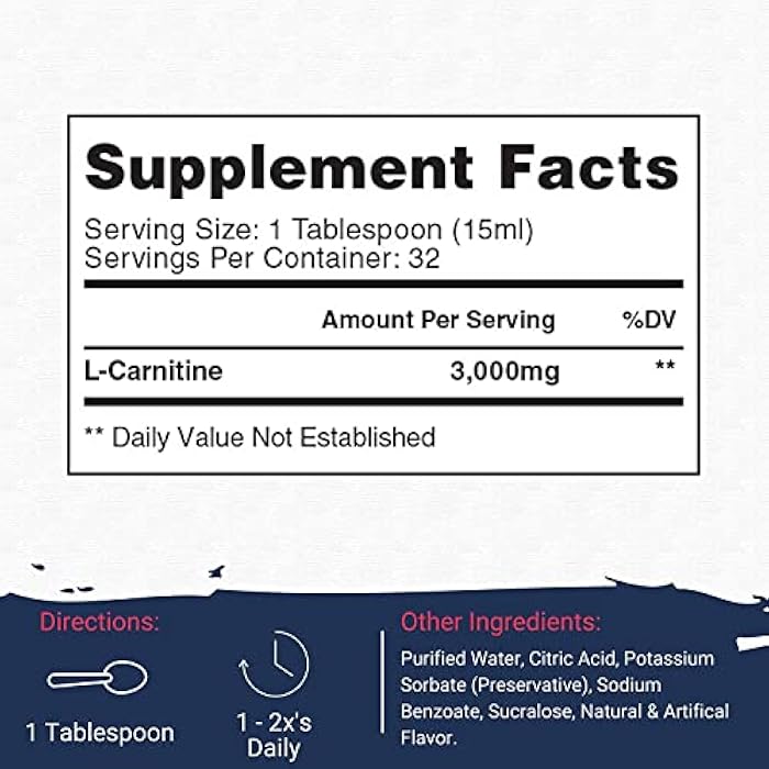 Gaspari Nutrition Liquid L-Carnitine 3000, Stimulant Free, Increased Metabolism, Enhanced Energy, Non GMO, Gluten Free, BPA Free (32 Servings, Orange Pineapple) - Image 3