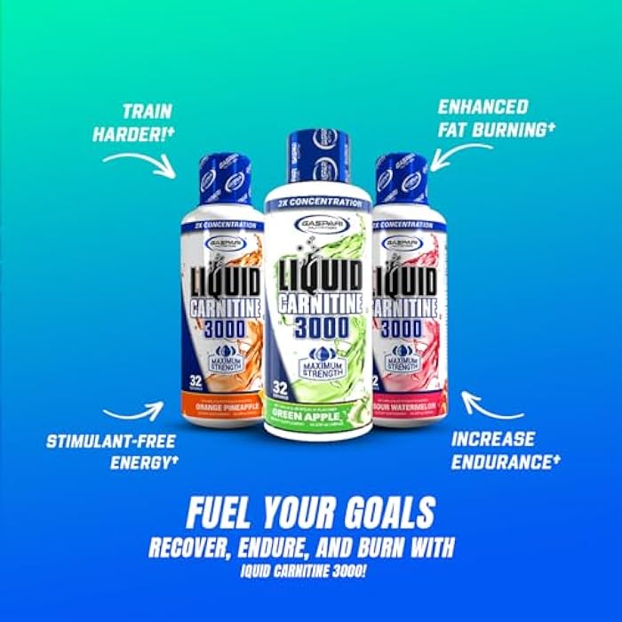 Gaspari Nutrition Liquid L-Carnitine 3000, Stimulant Free, Increased Metabolism, Enhanced Energy, Non GMO, Gluten Free, BPA Free (32 Servings, Orange Pineapple) - Image 5