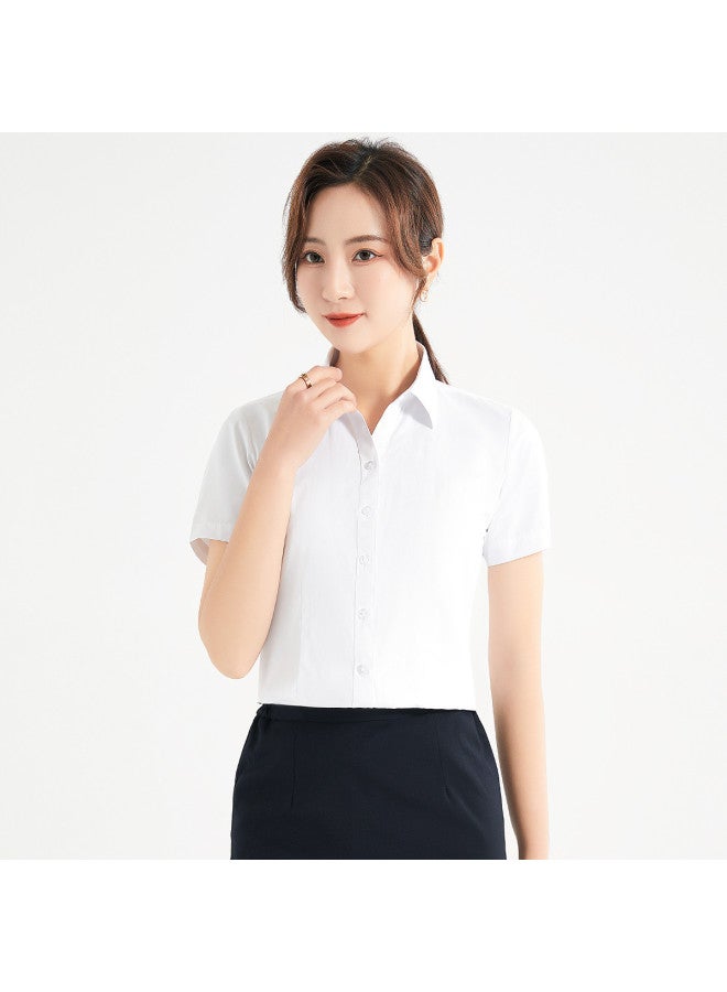 ROMON قميص نسائي على شكل حرف V، قميص رسمي للأعمال في الخريف للتنقل المهني للنساء، مناسب للجسم - Image 4