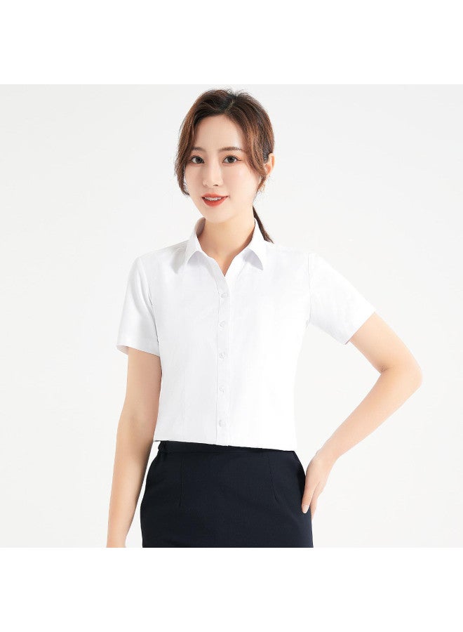 ROMON قميص نسائي على شكل حرف V، قميص رسمي للأعمال في الخريف للتنقل المهني للنساء، مناسب للجسم - Image 2