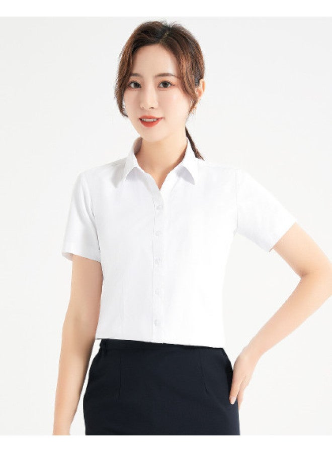 ROMON قميص نسائي على شكل حرف V، قميص رسمي للأعمال في الخريف للتنقل المهني للنساء، مناسب للجسم - Image 1