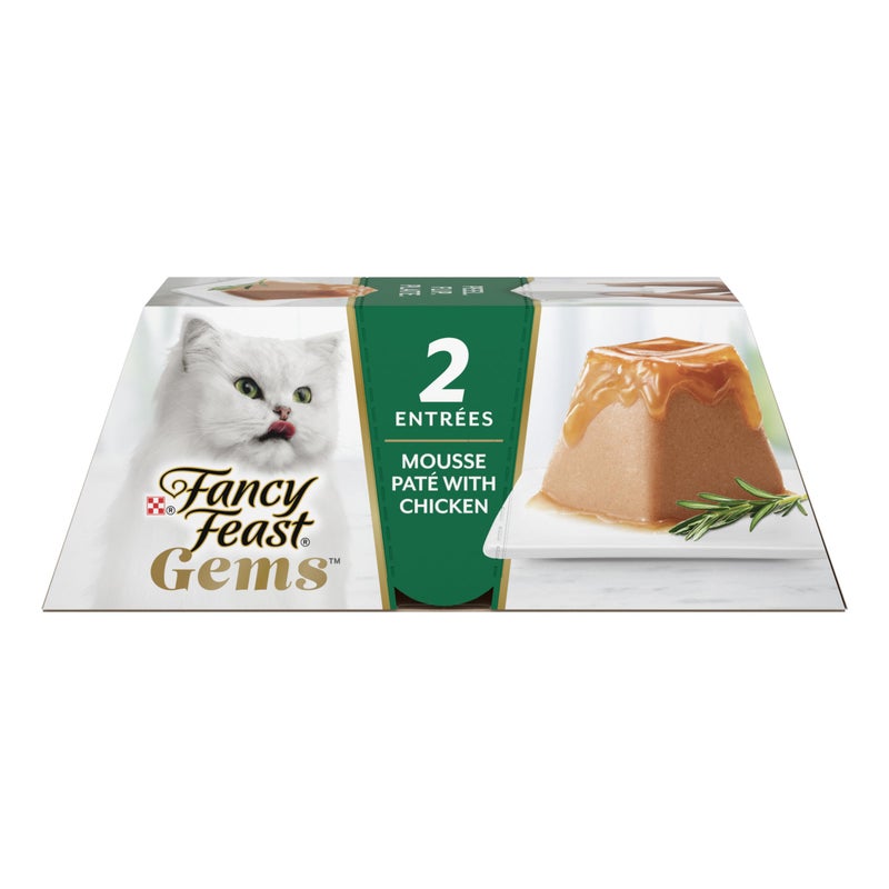 Fancy Feast Gems Pate Cat Food Mousse With Chicken and a Halo of Savory Gravy Cat Food - (Pack of 8) 4 oz. Boxes - Image 1