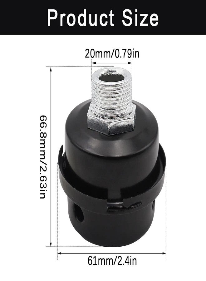Tnuocke 2pcs 1/2" Thread Air Compressor Silencer,Air Compressor Intake Filter Sound Muffler Accessories 20mm for generators; blowers; exhaust ports - Image 4