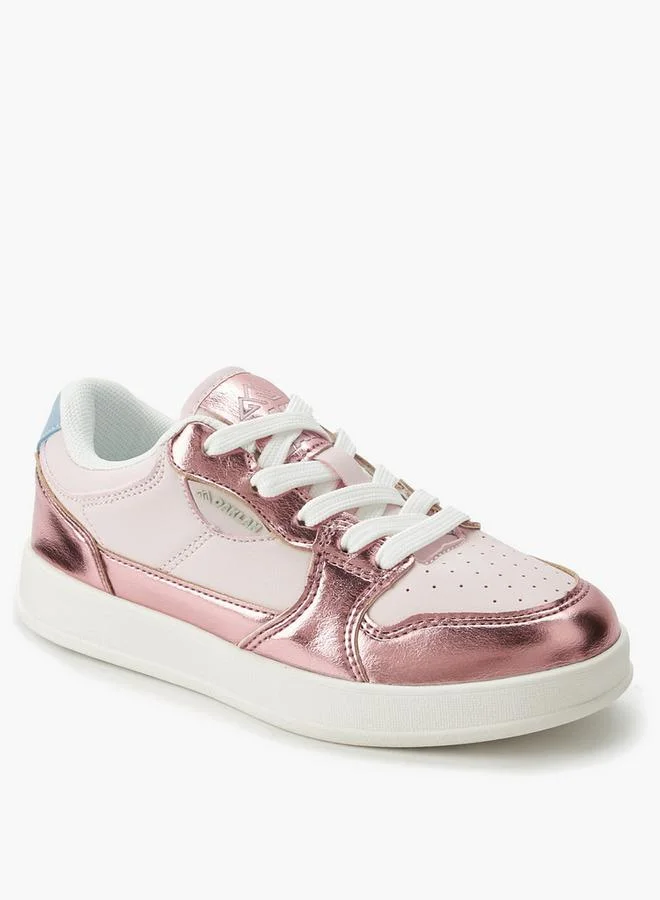 شو اكسبرس Girls Colourblock Lace-Up Ankle Sneakers