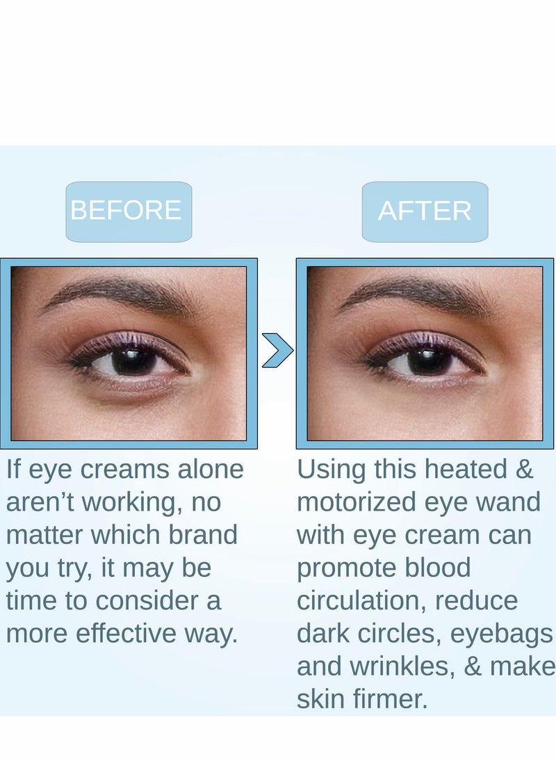 Excefore Eye  Face Massager Tool/Pen, Anti-aging Facial with Heat Vibration, for Dark Circles Puffiness Lip Fine Lines, Promote Essence Absorption (37-45°C) - Image 5