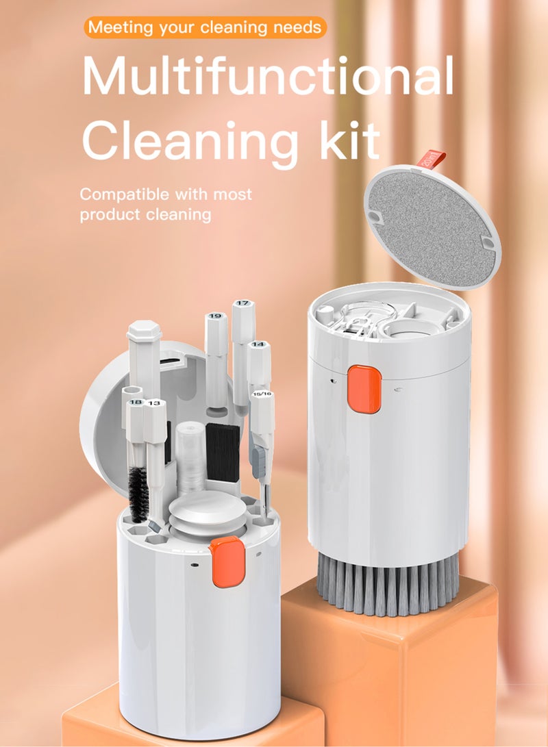 20-In-1 Multifunctional Electronic Cleaner Kit, Computer Keyboard Cleaner Tool, Electronic Cleaning Kit With Brush Spray ,For PC Monitor/Earbud/Cell Phone/Laptop/Computer/Bluetooth Earphones(White) - Image 2