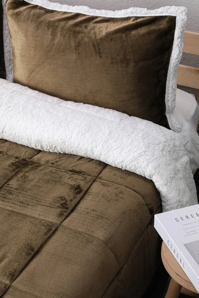 فافورا Comforter Double Blanket Set - Brown