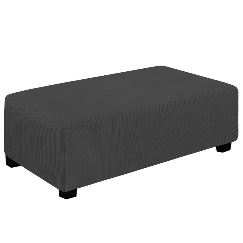 Easy-Going EasyGoing Stretch Ottoman Cover Folding Storage Stool Furniture Protector Soft Rectangle slipcover with Elastic Bottom XXLargeDark Grey 