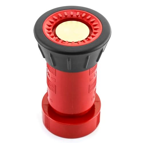 QWORK Fire Hose Nozzle, 4 Pack 1-1/2" Heavy Duty NPSH/NPT Thermoplastic Constant Flow Fog Nozzle, Brass and Polycarbonate, 100 Psi - Image 2