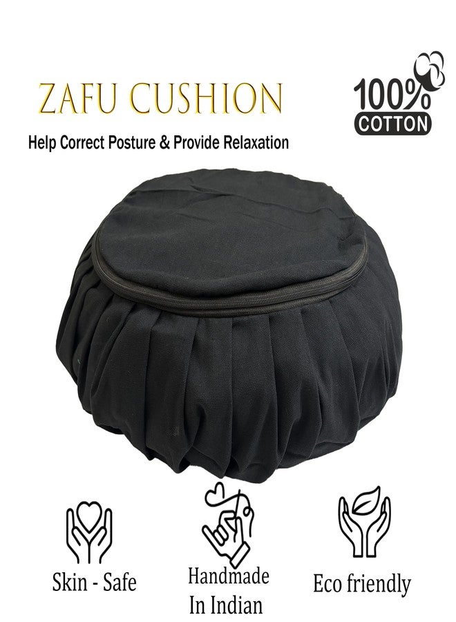 The Yogis Zafu Meditation Cushion (Black, standard) - Image 4