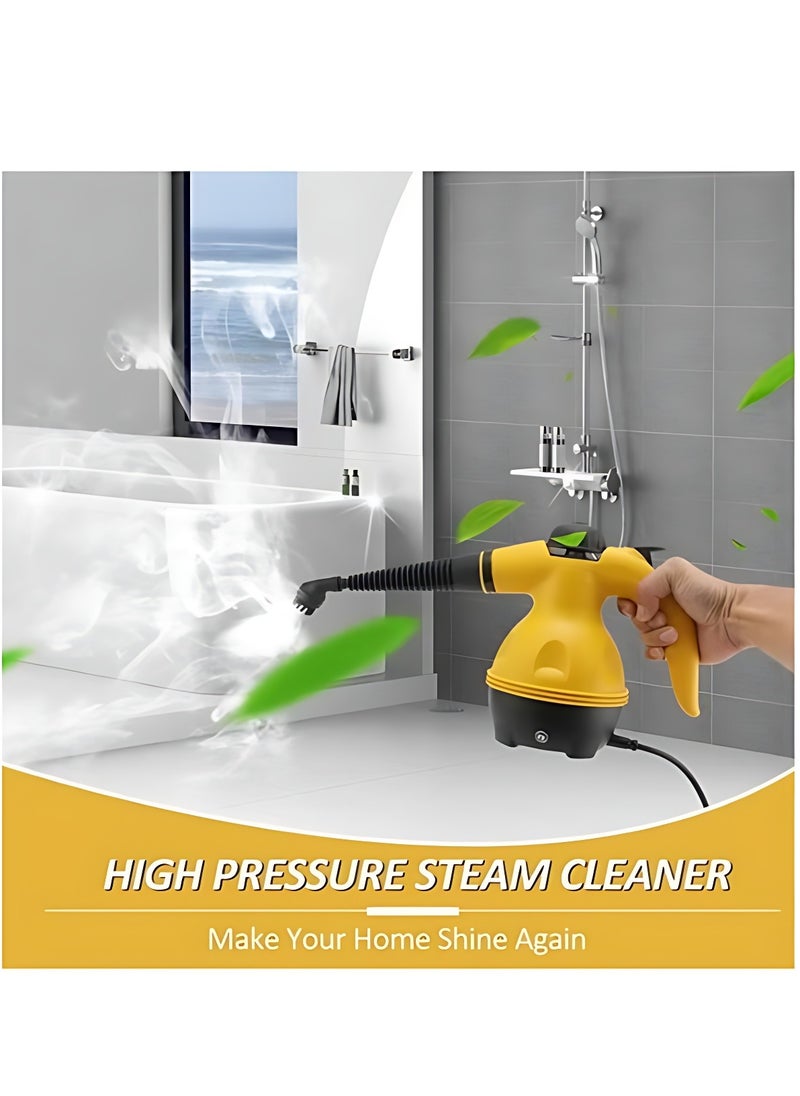 ARNOTEC - Portable Handheld Steam Cleaner 1000w Multifunctional High Temperature With 9 Pieces Accessories Suitable For Kitchen Sofa Bathroom Window - Image 1