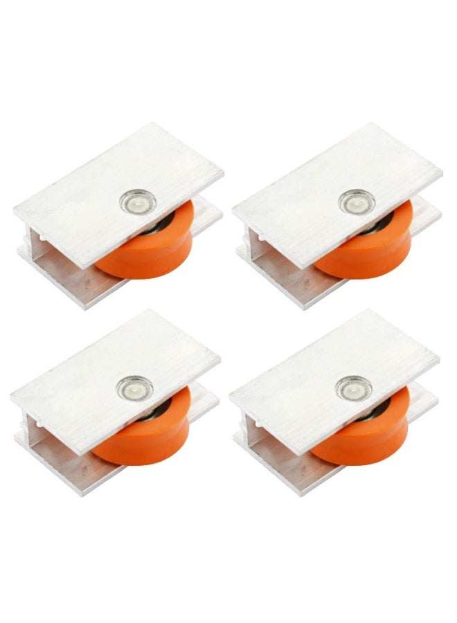 ROBUSTLINE Pack Of 4 Sliding Nylon Wheel 30Mm 339 ’Box Type Inch Orange Roller Made In Taiwan Pulley Sliding Gate Wheel Rigid Caster Heavy Duty Wheel