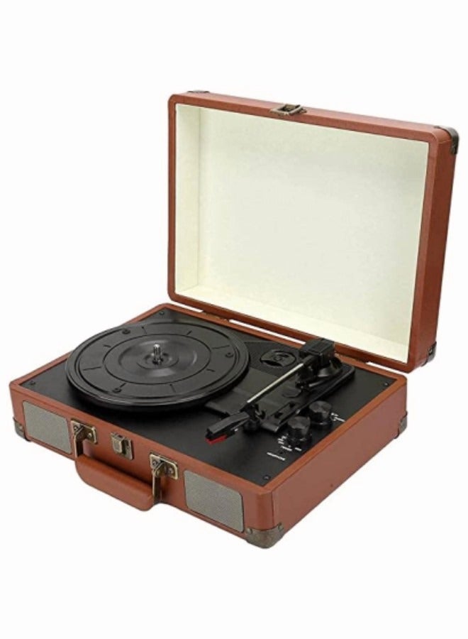 Portable Gramophone Vinyl Record Player Vintage Classic Turntable Phonograph  Stereo Sound with Built-in Stereo Speakers  - Image 4
