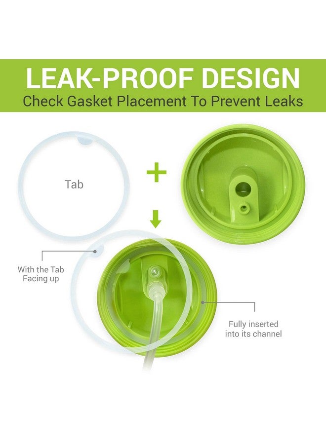 AnPei مجموعة تحويل كوب شرب مزود بوزن 3 في 1 لزجاجات كوموتومو | متعددة الاستخدامات، مقاومة للتسرب - حل سهل الاستخدام للأطفال والرضع | متوافقة مع زجاجة 5 أونص و 8 أونص (أخضر) - Image 3