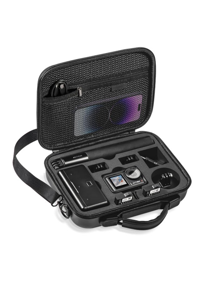Action 5 Pro Carrying Case for DJI Osmo Action 5 Pro/Action 4 Camera Accessories Hard Shell Bag Travel Case Compatible with DJI Action 5 Pro/Action 4 Adventure - Image 1