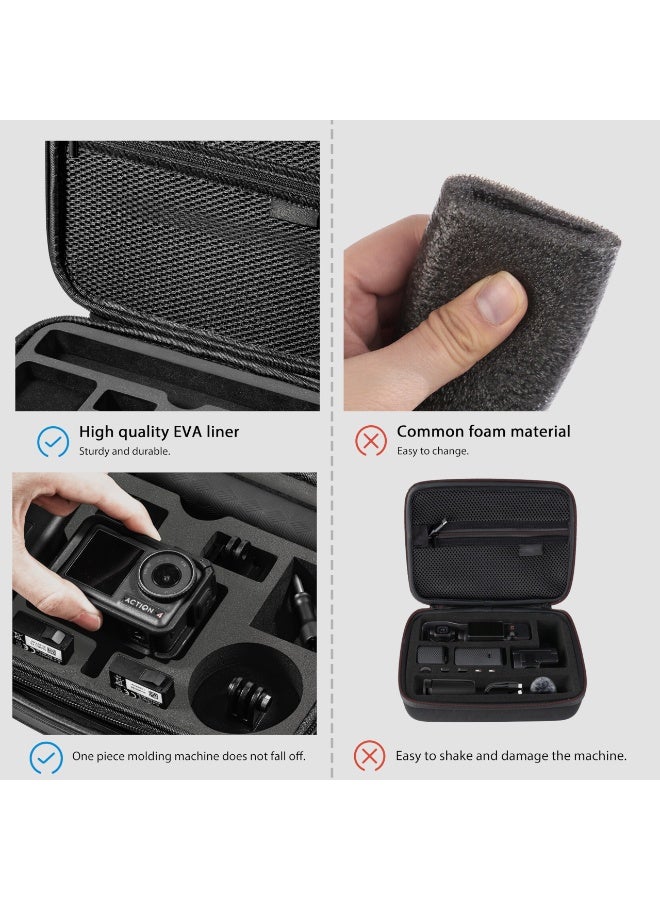 Action 5 Pro Carrying Case for DJI Osmo Action 5 Pro/Action 4 Camera Accessories Hard Shell Bag Travel Case Compatible with DJI Action 5 Pro/Action 4 Adventure - Image 4