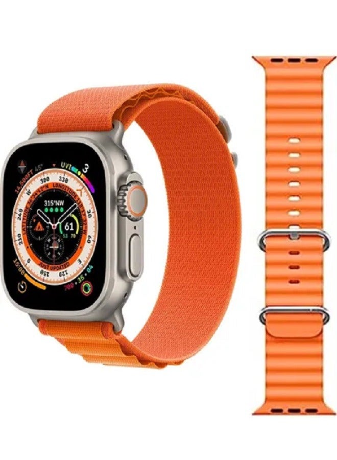 MX 10 Smart Watch with 7 fashionable watch straps and Always on Clock Orange - Image 1
