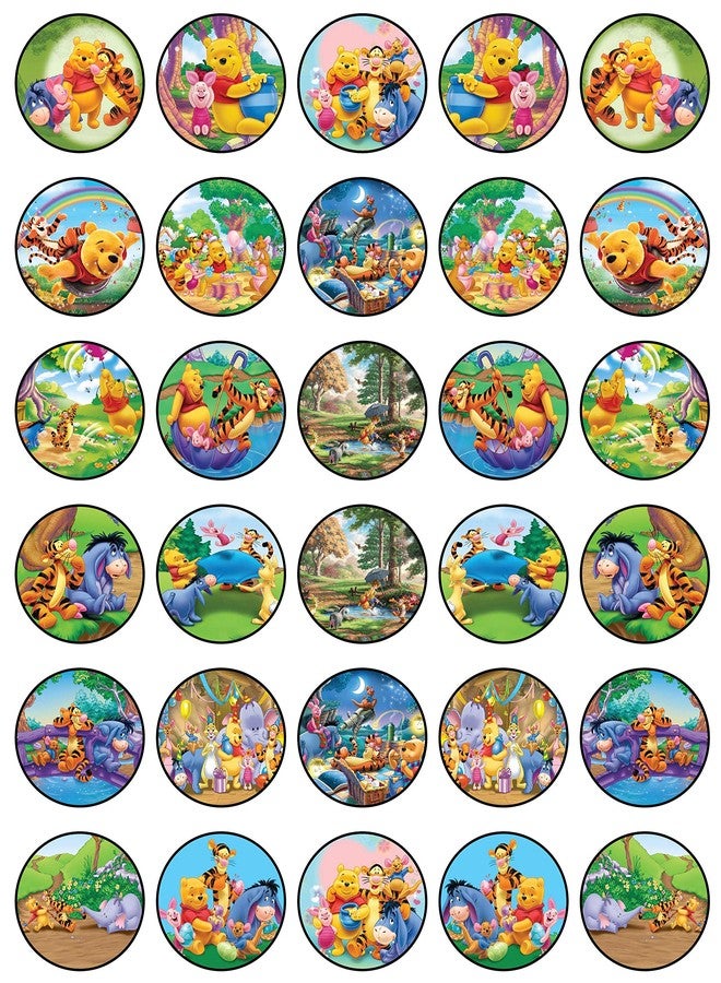 NATURAL BEHAVIOUR 30 x Edible Cupcake Toppers Themed of Honey Bear and Friends Collection of Edible Cake Decorations | Uncut Edible on Wafer Sheet - Image 1