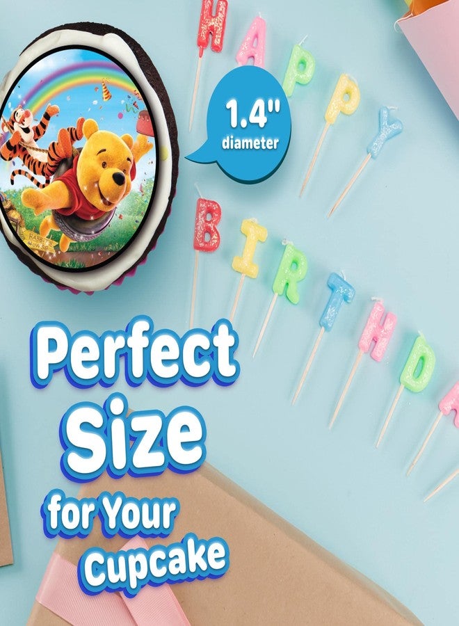 NATURAL BEHAVIOUR 30 x Edible Cupcake Toppers Themed of Honey Bear and Friends Collection of Edible Cake Decorations | Uncut Edible on Wafer Sheet - Image 4