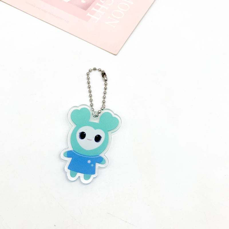 Twice Lovelys Cartoon Image Pearlescent Chain Double-Sided Acrylic Keychain Pendant Accessories Peripheral - Image 1