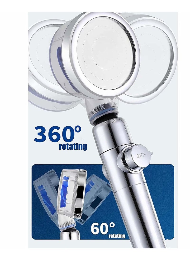 High Pressure Handheld Turbocharged Shower Head With Filter - Image 3