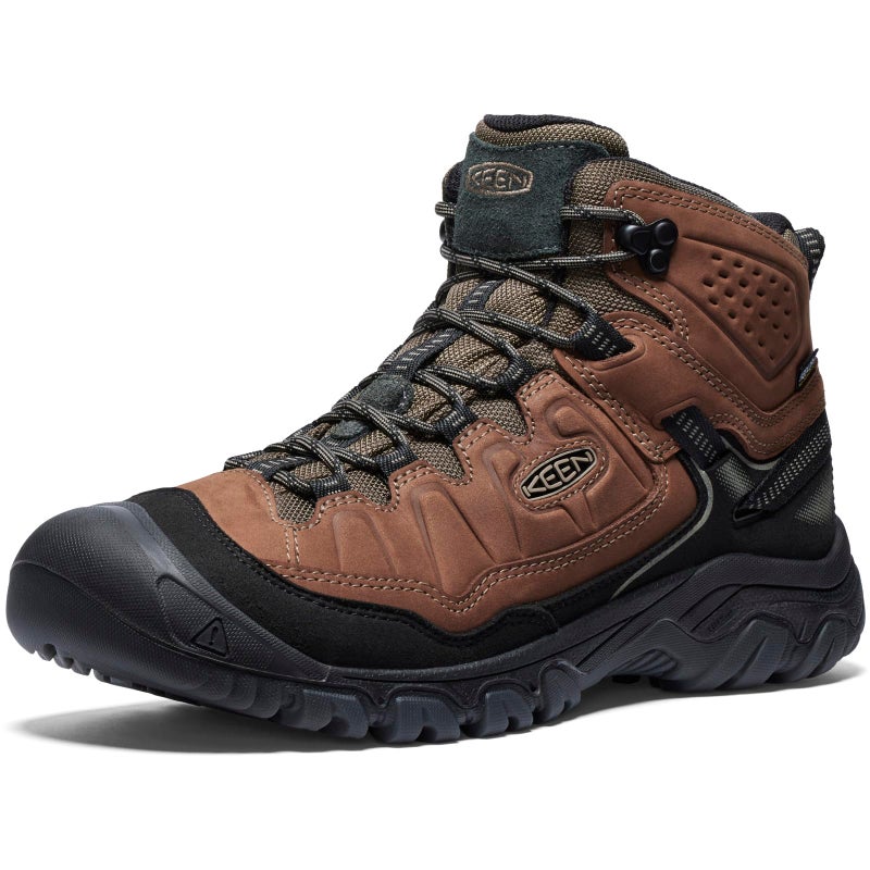 KEEN Mens Targhee 4 Mid Height Durable Comfortable Waterproof Hiking Boots BisonBlack 12 Wide